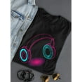 thumbnail image 3 of Glowing Headphones T-Shirt Women -Image by Shutterstock, Female Small, 3 of 4