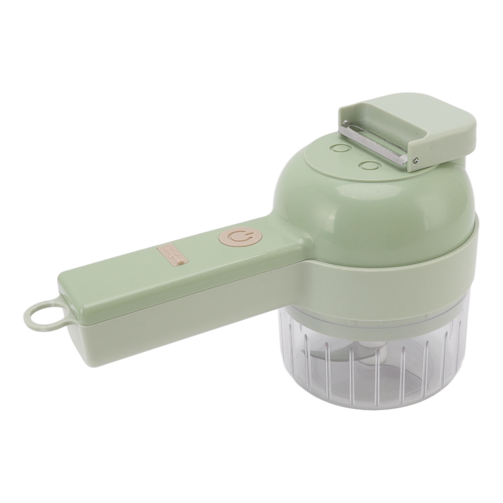 M Buder 4 in 1 Electric Vegetable Cutter, Handheld Wireless Food Processor and Mini Garlic Chopper (200ml / 6.76 oz), USB Rechargeable Onion Slicer with Cleaning Brush for Kitchen