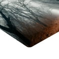 thumbnail image 2 of Ambesonne Nature Fitted Sheet, Autumn Sky and Leaves, Queen Size, Grey Red, 2 of 3