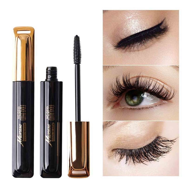 Fiudx Máscara de Pestañas con Color, Gel Alargador y Rizador, Sistema de Aplicación de Fibras, Solución de Fácil Limpieza, Potenciador Del Maquillaje de Ojos, Ideal para Uso Diario, Volumen de 3 Ml