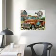 thumbnail image 4 of Shiartex  Farmhouse Decor Wall Art - Teal Barn Red Truck Windmill Pictures Canvas Paintings Rustic Country Landscape Artwork Wall Decor Framed 20x16in, 4 of 6