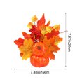 thumbnail image 3 of Corona Decorativa de Calabaza para Halloween | Hojas de Arce de Plástico Multicolor y Bayas Rojas | Centro de Mesa Festivo de 7.9 Pulgadas para La Decoración Del Hogar En Acción de Gracias, 3 of 6