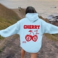 thumbnail image 6 of Wxolcjlv Womens Cherry Print Pullover Hoodies Oversized Drawstring Hooded Sweatshirts Fall Cute Tops, 6 of 7