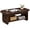 Brown, variant on Gymax 2-Tier Oval Coffee Table 47'' Mid Century Center Table w/ Bottom Storage Shelf Walnut
