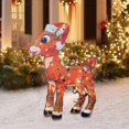 thumbnail image 4 of Estatua de Animal de Navidad iluminada, adorno de Reno de perro brillante para patio al aire libre, camino de césped, pasarela, Año Nuevo 202（6, 4 of 5