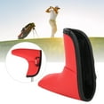 thumbnail image 4 of Black/Red 58g Golf Putter Head Cover, L-Shape Golf Headcover, Slotted Blank for Golf Course Golf Clubs black,red, 4 of 7