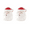 Santa-2PCS, variant on Santa Bust Christmas Tabletop Decoration, 6 Inch Resin Red White Santa Claus Head Statue for Home Bookshelf Bedroom Office