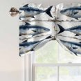 thumbnail image 5 of Tie Up Valances for Windows, Nautical Coastal Fish Adjustable Valance Curtains Window Treatment for Living Room/Bedroom, Oil Painting Ocean Beach Rod Pocket Kitchen Curtains & Drapes 42x18 Inch, 5 of 9