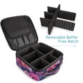 thumbnail image 4 of FORMRS Travel Makeup Bag Large Capacity Train Case Cosmetic Organizer with Adjustable Dividers, Vibrant Art Flowers, 4 of 8