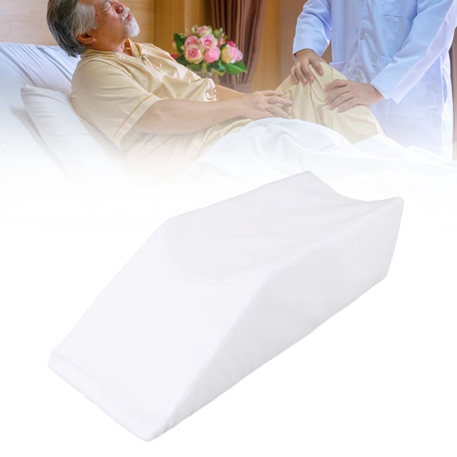 Sleeping Leg Elevating Pillow, Easy To Use Leg Elevating Wedge Pillow Comfortable White for Knee Support