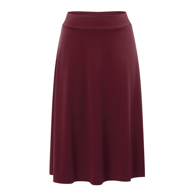 Jupe Midi Légère Évasée à Enfiler pour Femme P TTG Grande Taille