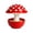 Red, variant on Outdoor Hanging Bird Feeder, Mushroom Shaped Decorative Garden Ornament for Yard and Patio, Whimsical Feeder for Wild Birds and Nature Lovers Red