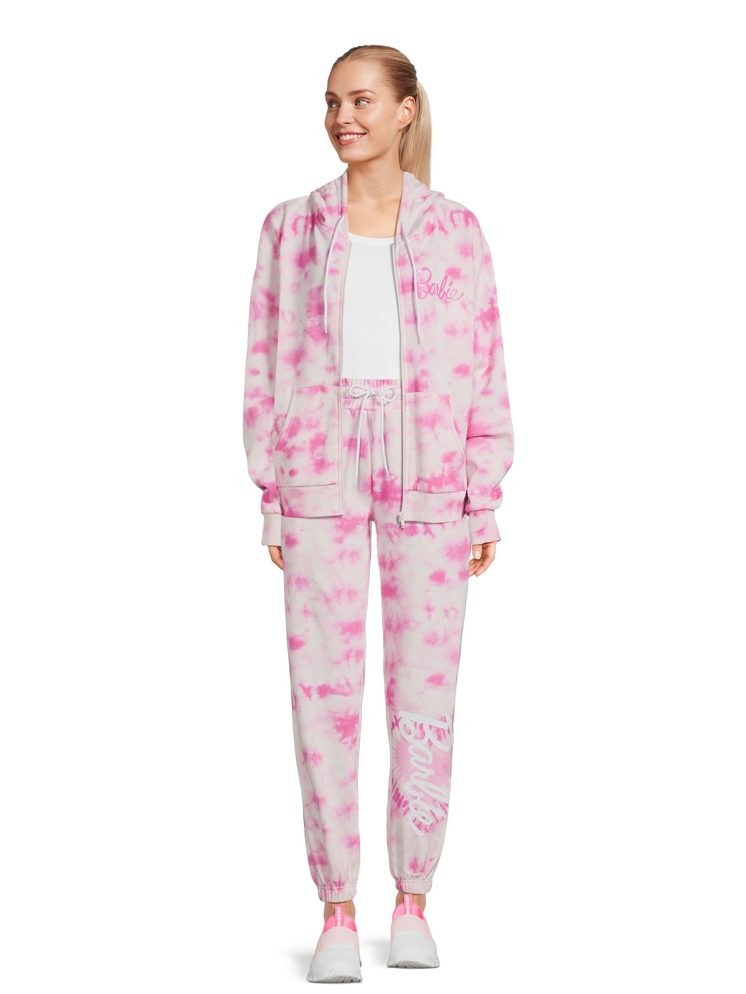 Barbie Women's Tie Dye Zip Up Hoodie