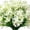 White, variant on MAMOWEAR 4/8PCS Artificial Daffodils Flowers Outdoor UV Resistant Fake Silk Flowers Faux Plastic Greenery Shrubs Garden Porch Window Box Decoration