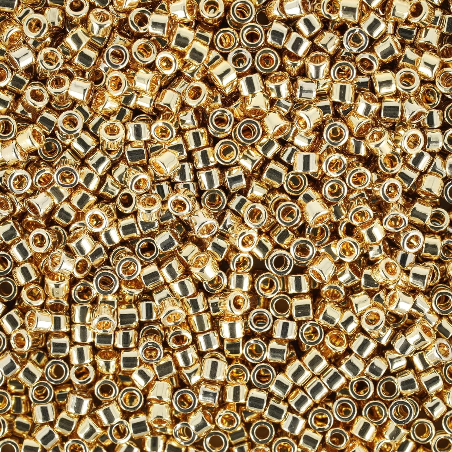 Miyuki Delica Seed Beads – Size 11/0 (1.6 mm), DB0034, Light 24K Gold Plated, 7.2 g, Approx. 1440 Beads