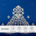 thumbnail image 4 of Shatex  3 piece Microfiber  Bedding Comforter Set Navy Blue King Medallion, Textured, Novelty 3 Piece Western, Glam, Modern & Contemporary, 4 of 5