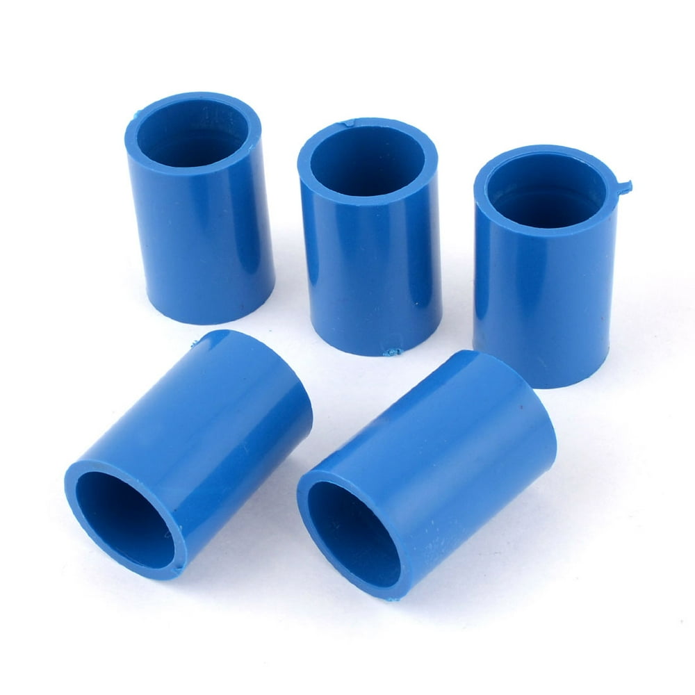 5PCS 20mm Internal Dia Blue PVC Tube Couplers Straight Pipe Connectors