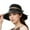 Black, variant on Elegant Women's Wide Brim Sun Hat for Summer Outdoor Wedding Tea Party and Events Pink,M