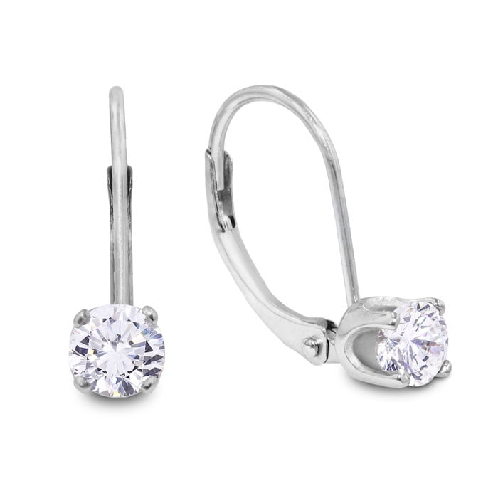 diamond drop earrings white gold