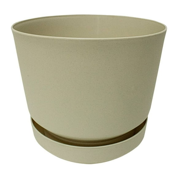 Maceta Edenika Formec con Plato 14 Pulgadas Ivory