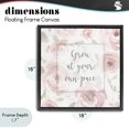 thumbnail image 4 of Stupell Industries Farmhouse Grow at Your Pace Florals Black Floating Frame Canvas Art, 18 x 18, by Carol Robinson, 4 of 8