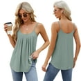 thumbnail image 5 of Fjuchai Womens Suspenders Sleeveless Tops Vest Tee Fashion Casual Solid Colour T-Shirts Tops Women's Loose Comfy Blouse Lightweight T-Shirts S-XXL, 5 of 9