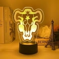 thumbnail image 1 of Lámpara decorativa de anime Night Light Blacks Clovers, ilusión 3D, 1 of 1