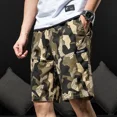 thumbnail image 4 of Pantalones cortos cargo para hombre, bermudas largas de camuflaje color caqui, pantalones cortos para hombre, pantalones cortos de camuflaje de lujo, ropa popular ancha, Hevy Whate Homme, 4 of 5