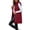 Wine, variant on Turilly Womens Mid-Length Puffer Vests Sleeveless Hooded Down Jacket Fall Winter Casual Loose Outerwears with Pocket