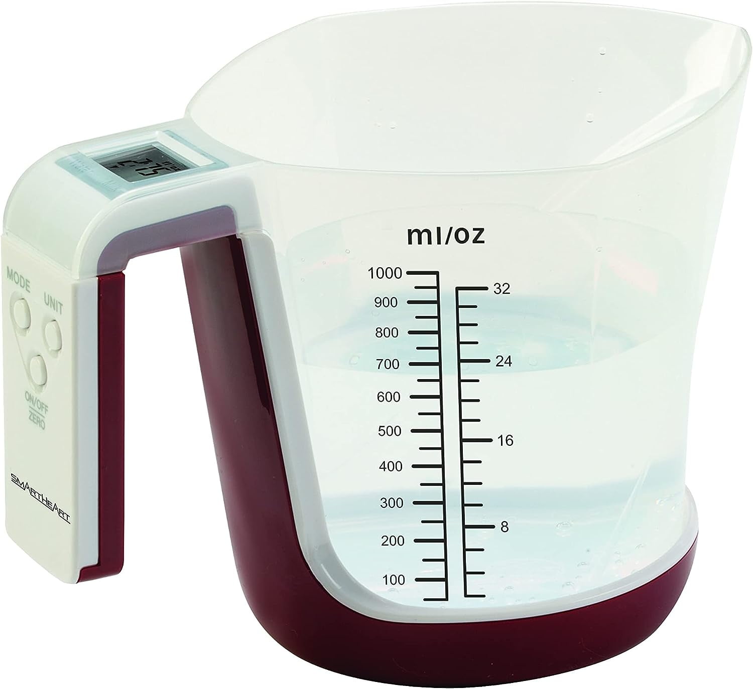SmartHeart Electronic Kitchen Cup Scale with Easy-read Display for