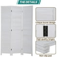 thumbnail image 3 of NiamVelo 3 Panel Wood Room Divider 67.7" Tall Folding Privacy Screen Wall Divider for Home Office, White, 3 of 8