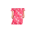 thumbnail image 3 of Willow Womens Metallic Drive Floral-Print Off-The-Shoulder Maxi Dress Fuchsia Floral XL, 3 of 3
