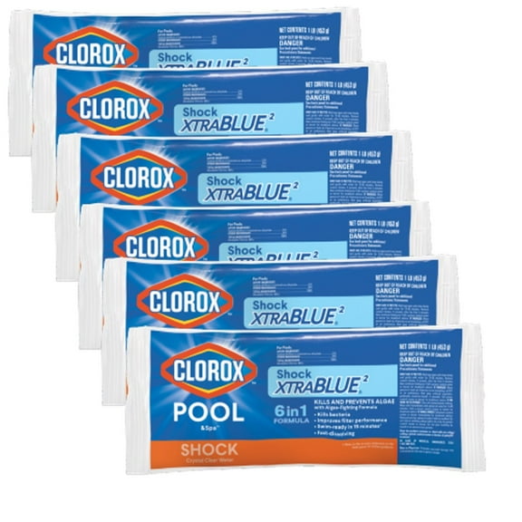 Clorox Shock Xtrablue2 Multifunctional Pool Chemicals, (6 Pack)