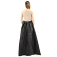 thumbnail image 2 of ADRIANNA PAPELL Womens Black Beaded Zippered Pleated Skirt Lined Color Block Sleeveless Jewel Neck Full-Length Evening Fit + Flare Dress 6, 2 of 2
