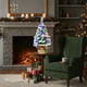 thumbnail image 5 of Árbol de Navidad de mesa con luces, 45 cm, verde, artificial, mini árbol para escritorio, decoración de fiestas navideñas en interiores, 1 unidad Rkxzt, 5 of 7