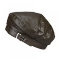 thumbnail image 2 of Women Beret Hat Leather Beret French Black Beret Artist Beret Cap, 2 of 2