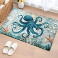 thumbnail image 3 of Ocean Creature Front Door Rugs 2x3 ft Eight Pawfish Corals Sea Stars Small Rug for Entryway Non Slip Washable Bathroom Door Mat Absorbent Floor Mat for Indoor Entrance, 3 of 9
