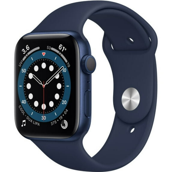Restored Apple Watch Series 6 (GPS, 40mm) - Blue Aluminum Case - Deep Navy Sport Band (Refurbished)