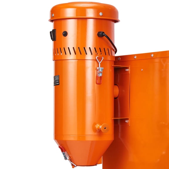 S-HOME Large Capacity 1.8 Gallon Orange Metal Dust Collection System with 1.6 HP Motor for Safe Clean Work Environment