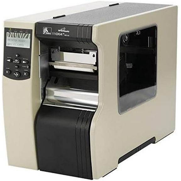 Restored Zebra 113-801-00201 110Xi4 Industrial Direct Thermal/Thermal Transfer Label Printer  4" Print Width, 300 DPI, Peel & Rewind, USB/Ethernet/Serial/Parallel (Refurbished)