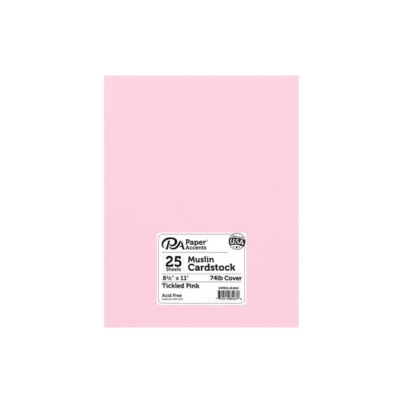 Paper Accents Cardstock 8.5"x 11" Muslin 74lb Tickled Pink 25pc