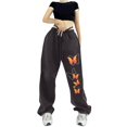 thumbnail image 2 of Sakmal Womens Sweatpants Baggy Cargo Pants 30" Inseam Graphic Elastic Waist Sweatpants for Women L, 2 of 5