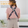 thumbnail image 6 of Ficcug 4 in 1 Baby Carrier,Ergonomic Infant Carrier Backpack,Breathable Front Back Carrying Wrap Seat for Newborn Toddlers up to 33 lbs,Colorful, 6 of 9
