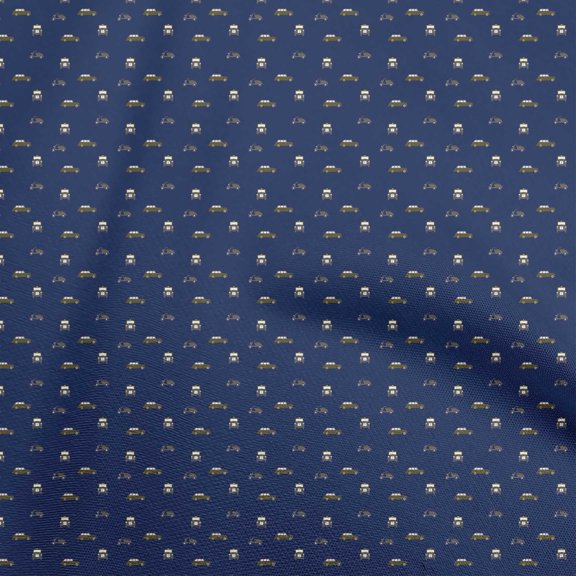 oneOone Silk Tabby Blue Fabric Car Sewing Material Print Fabric By The Yard 42 Inch Wide