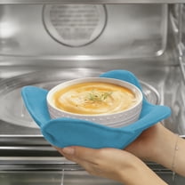 Microwave Heat Resistant Bowl Holder Mat Set, Terry Cloth Anti-Scald Bowl Rack for Household Use, Non-Slip Microwave Bowl Pad & Holder Tool, Heat Insulation Accessory for Cooking & Heating, 1pc