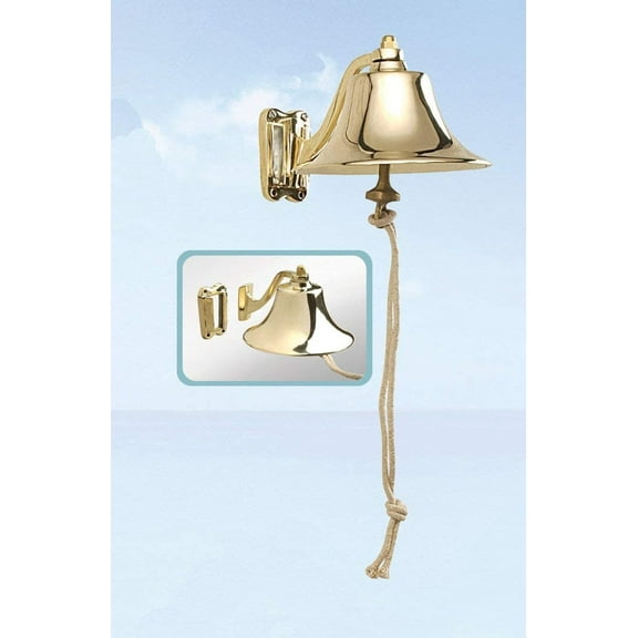 Nagina International 6" Brass Bell W/Slide Arm
