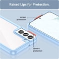 thumbnail image 4 of Case for Samsung Galaxy S22 Plus Case Slim Dropproof [Defend from Drop/Scratch/Slip/Fingerprint] Clear Acrylic Hard Back Soft TPU Bumper Hybrid Phone Cover for Samsung S22 Plus-Blue, 4 of 16
