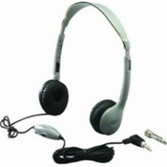 SchoolMate Personal Mono - Stereo Headphone with in-line Volume- Leatherette