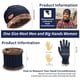 thumbnail image 2 of Set de gorros de invierno, gorro, bufanda y guantes MAYLISACC para hombre, azul marino, 2 of 7
