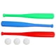 thumbnail image 1 of 1 juego de béisbol de plástico, el mejor juego de béisbol deportivo, juguetes educativos para niños pequeños (color aleatorio, 3 bates + 3 pelotas de béisbol), 1 of 6